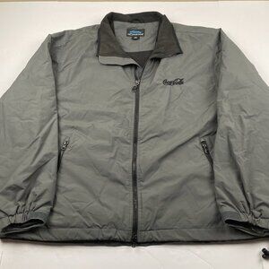 TRI MOUNTAIN Coca Cola Windbreaker Jacket Men’s XL Softshell Gray Fleece Lined